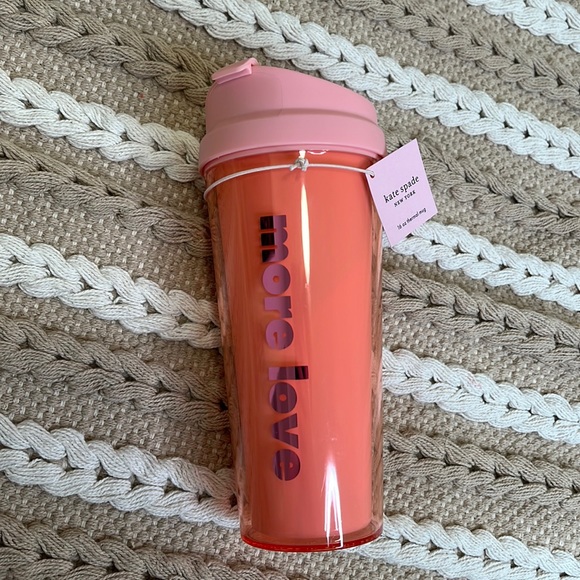 Kate Spade “More Love” Pink Tumbler - Picture 2 of 11